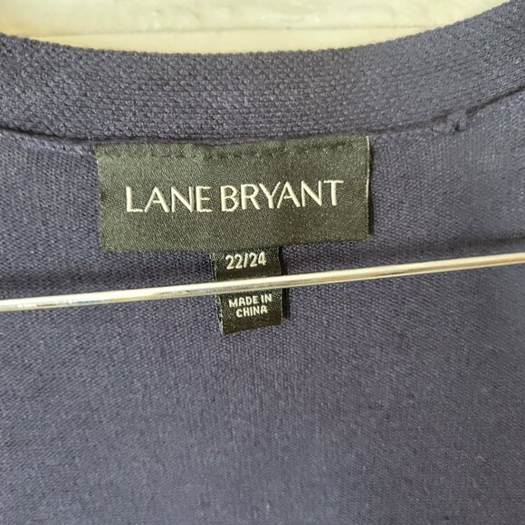 Lane Bryant Women Sweater 22 24 Plus Cardigan Open Blue Casual Comfy BLU170E - Picture 9 of 11